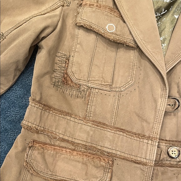 VINTAGE Y2K Triple Five Soul Camel Blazer - Picture 1 of 14